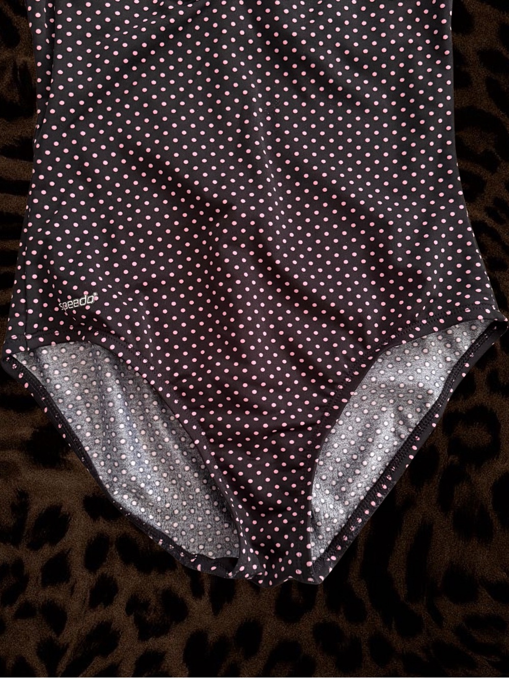 Speedo Pink + Black One-Piece Swimsuit - Picture 3 of 4